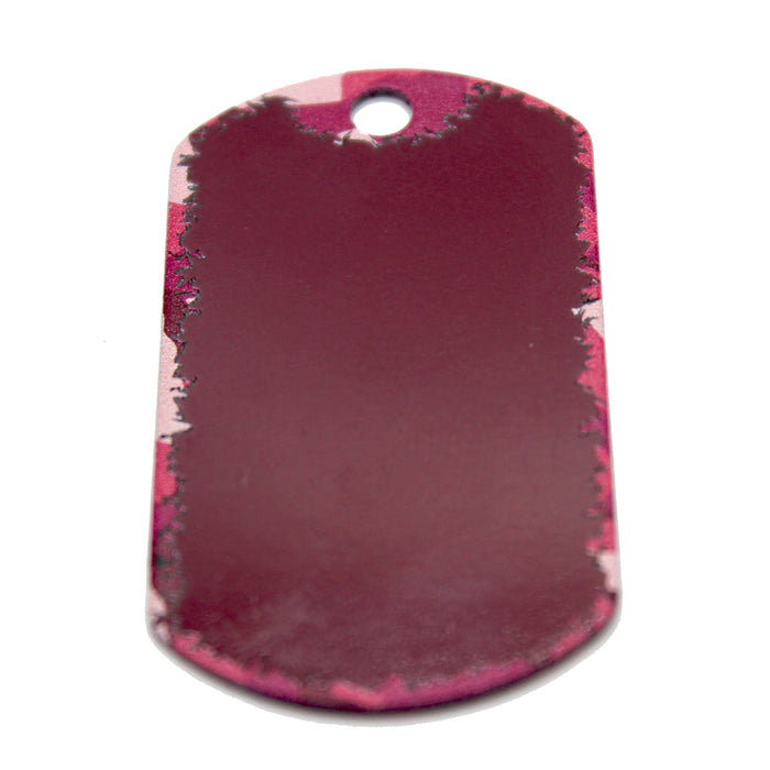 Fuchsia Pink Rectangular Shaped Name Tag For Pets.