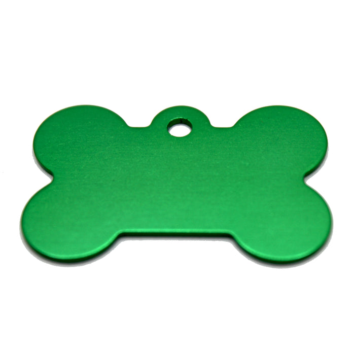 Green Bone Shaped Name Tag For Pets