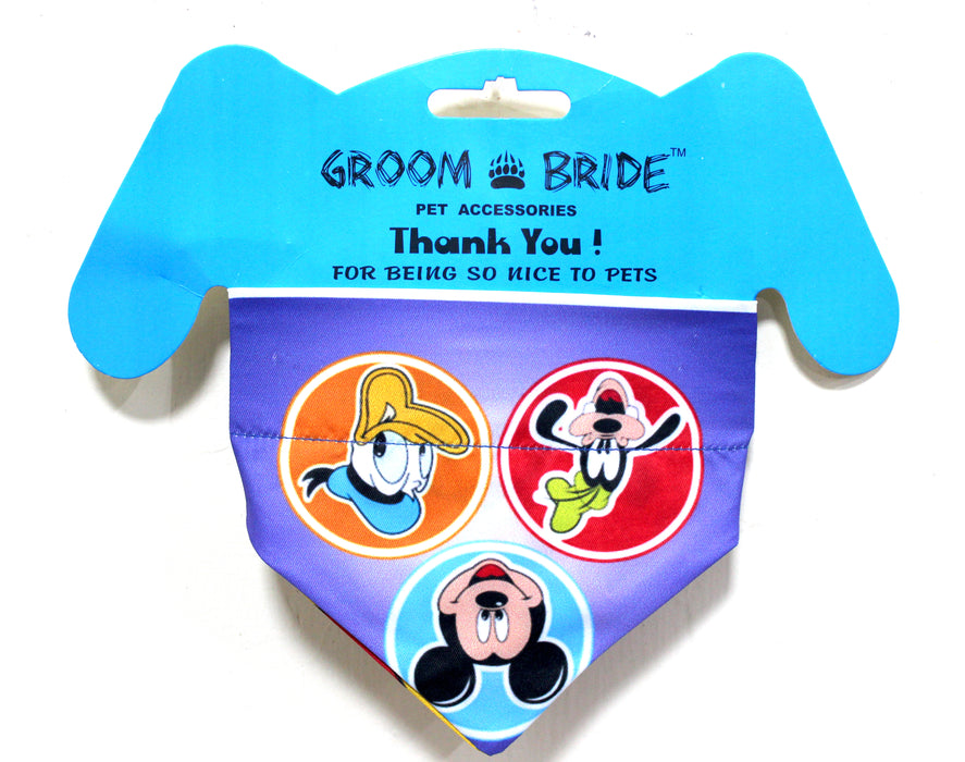 Groom Bride X Nootie  Micky and Friends Reversible Bandana.