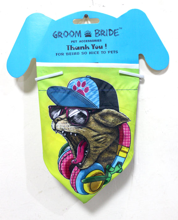 Groom Bride X Nootie Super lil Spide and Cool Cat Printed Reversible Bandana.