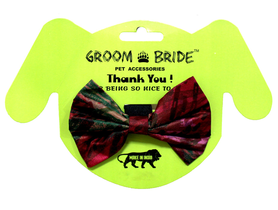 Groom Bride X Nootie Fancy Red Collar Bow Tie.