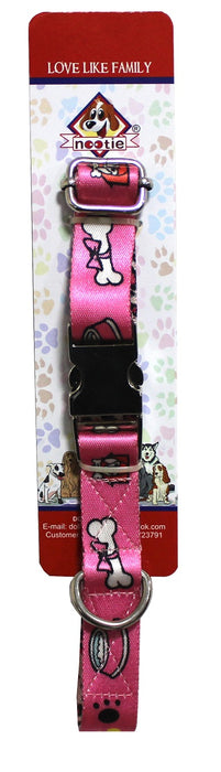 Nootie Premium Design Collar for Dogs/Puppies | Pet Collar (Medium, Pink)