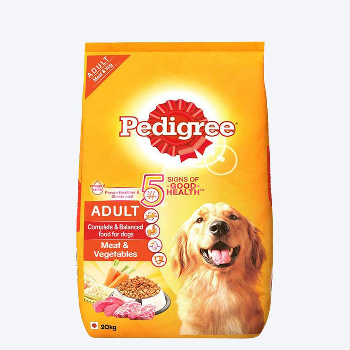 Pedigree Meat Rice Adult Dry Dog Food 20 kg The Pet Point