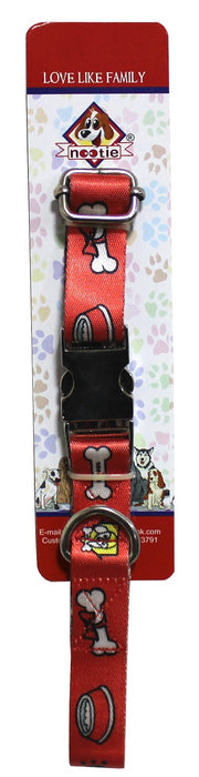 Nootie Premium Design Collar for Dogs/Puppies | Pet Collar (Medium, Red)