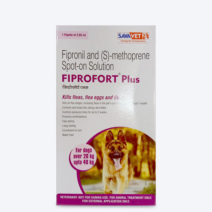 Fiprofort Plus Spot- Ticks & Fleas Solution for Dogs (20-40 kg)