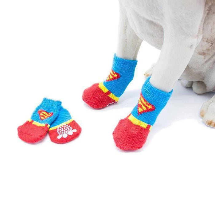 Nootie Waterproof Anti-Slip Super Man Socks .
