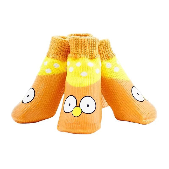 Nootie Orange Jiggly Eye Socks .