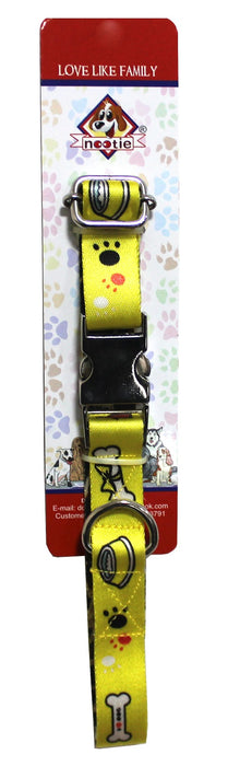 Nootie Premium Design Collar for Dogs/Puppies | Pet Collar (Medium, Yellow)