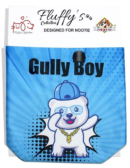 Nootie Premium Gully Boy Printed Bandana/Scarf for Pets, Blue