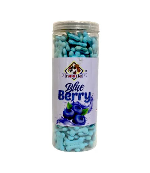 Nootie Oven Baked Real Blueberry Flavored Dog Biscuits, Jar Pack 750 Gms
