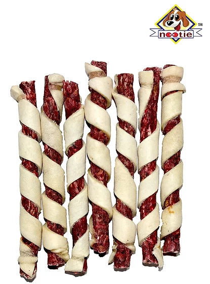 Nootie Spiral Munchy Rawhide Calcium & Nutrition's Rich | Mutton Flavored 500Gm