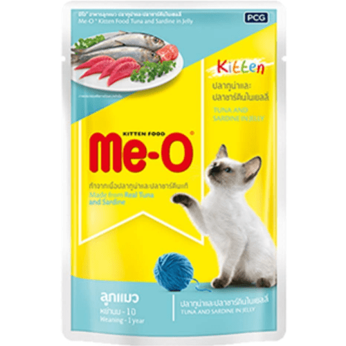 Me-O Tuna & Sardine In Jelly Wet Kitten Food (12 x 80g)