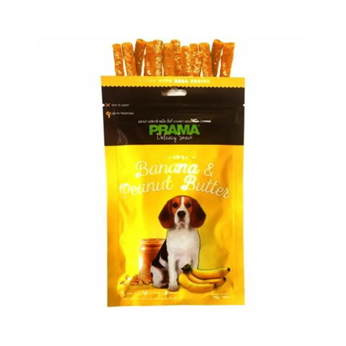 Prama Chunky Banana Peanut Butter Dog Treats 70g(Combo Pack of 2)